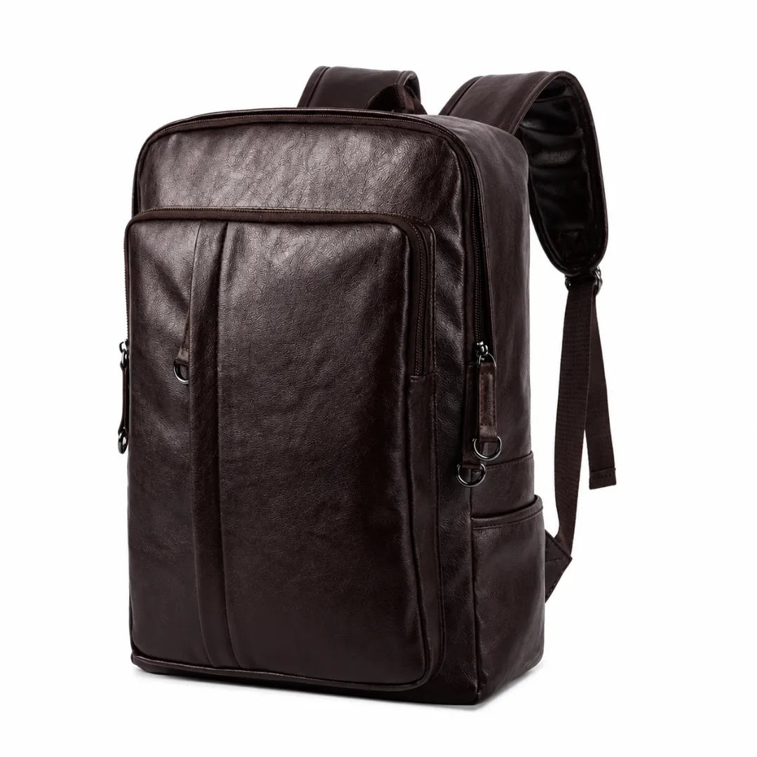 Mochila de Couro Modelo Mônaco Marrom