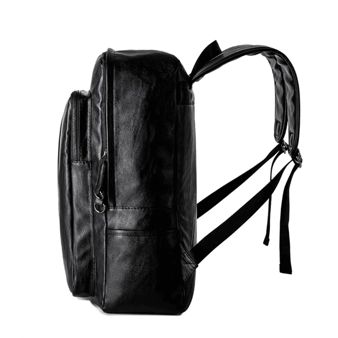 Mochila de Couro Modelo Mônaco Preta