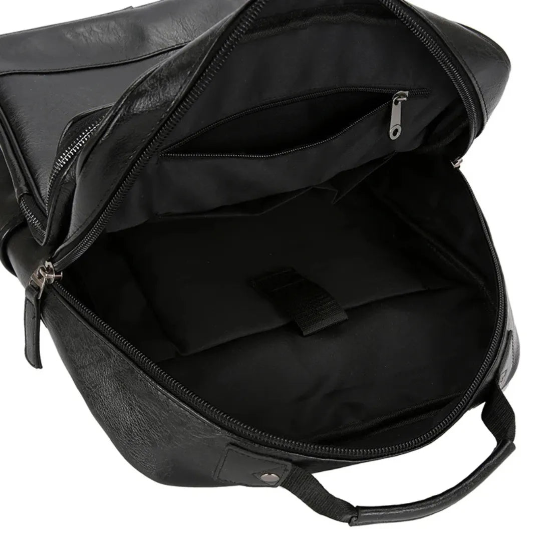 Mochila de Couro Modelo Zurique Preta
