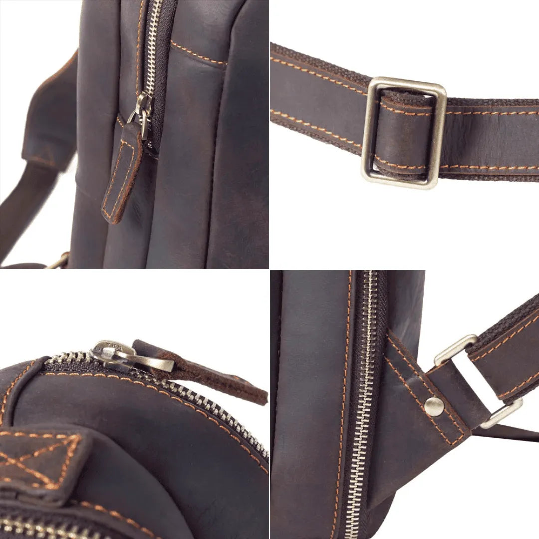 mochila couro masculina