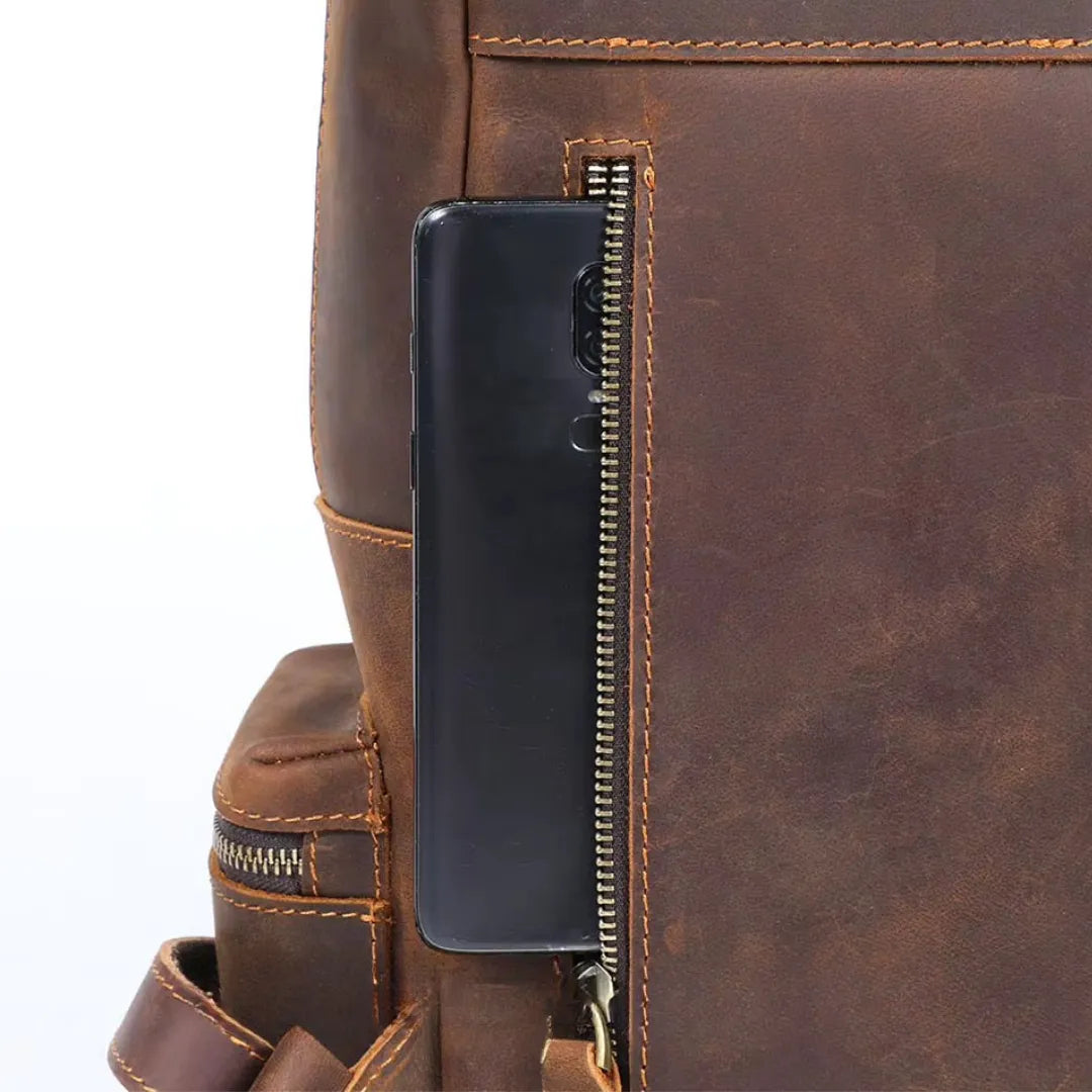 mochila couro notebook