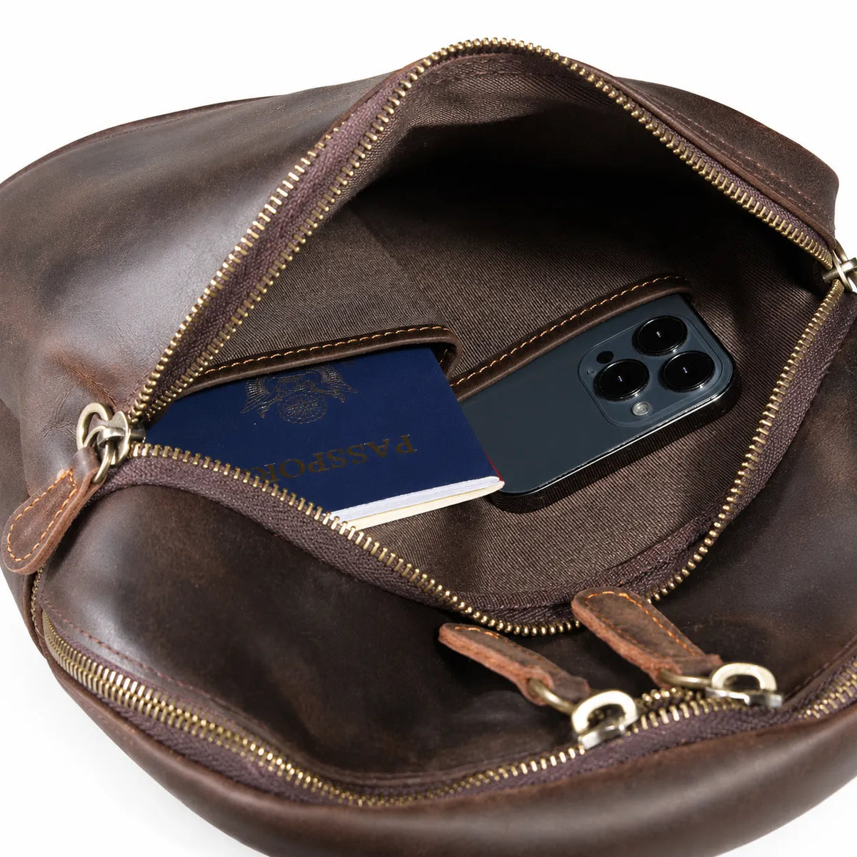 mochila de couro masculina