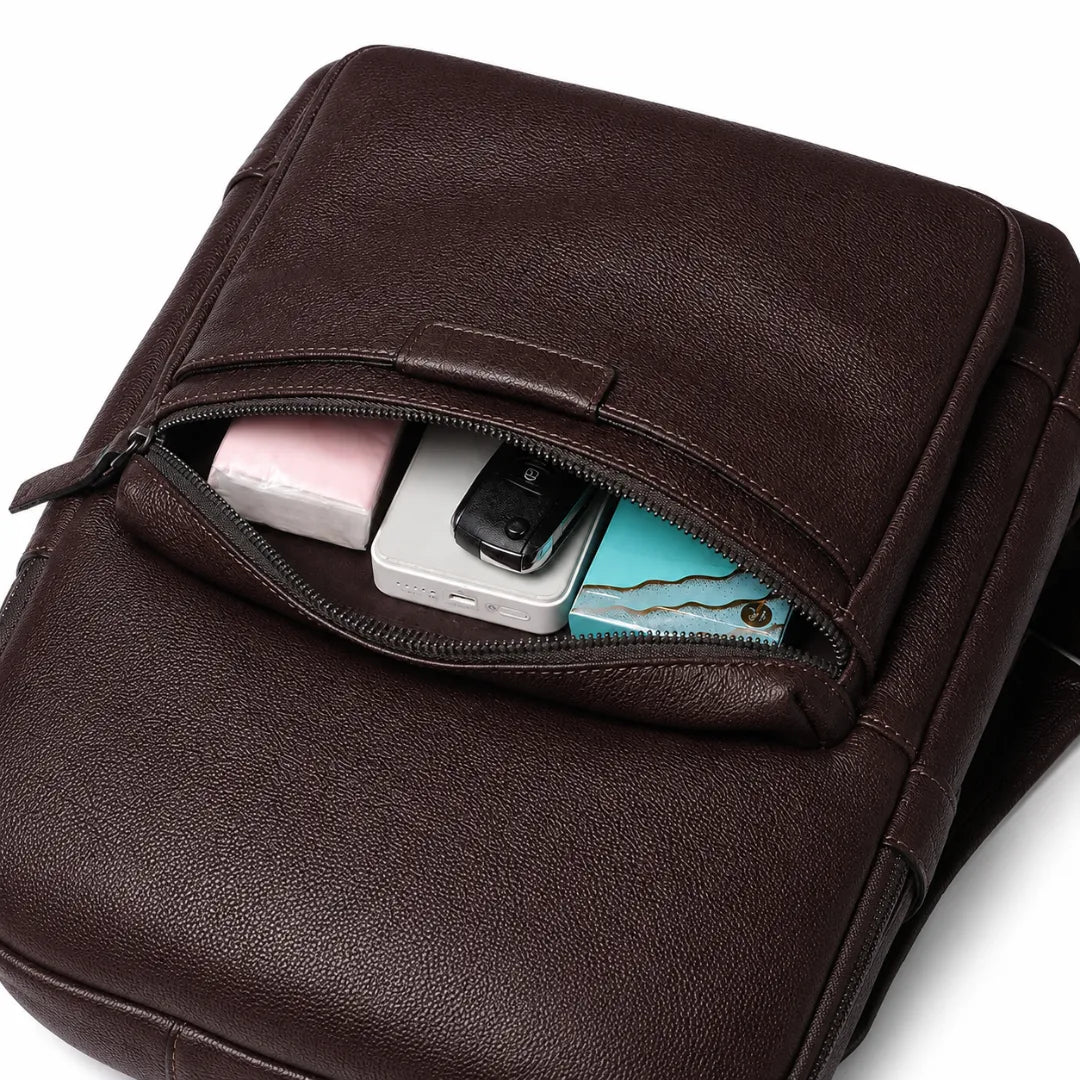 mochila de couro notebook