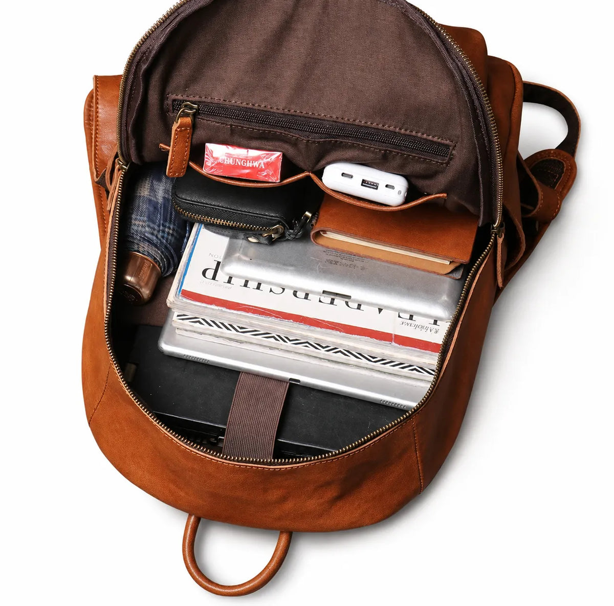 mochila de couro para notebook