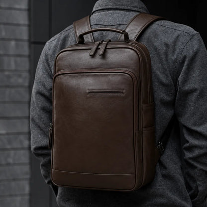 Mochila de Couro Modelo Zurique Marrom