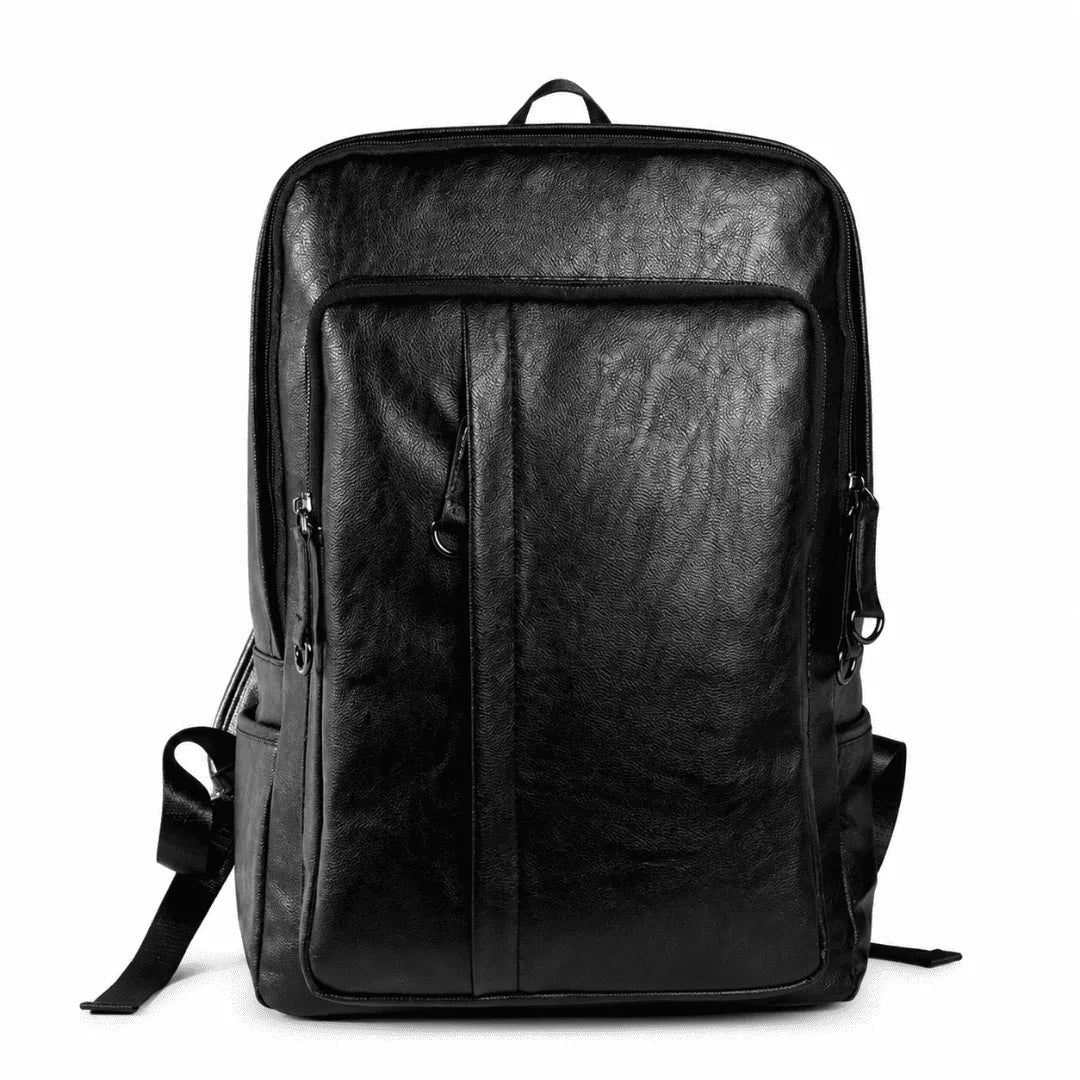 Mochila de Couro Modelo Mônaco Preta