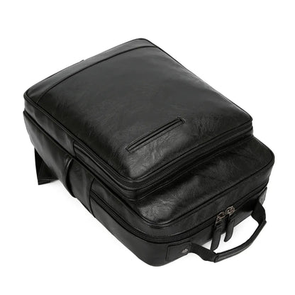 Mochila de Couro Modelo Zurique Preta