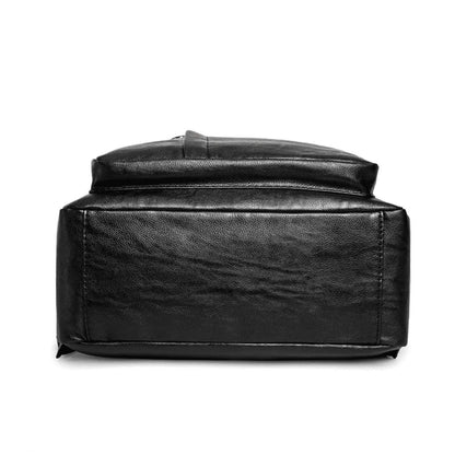 Mochila de Couro Modelo Mônaco Preta