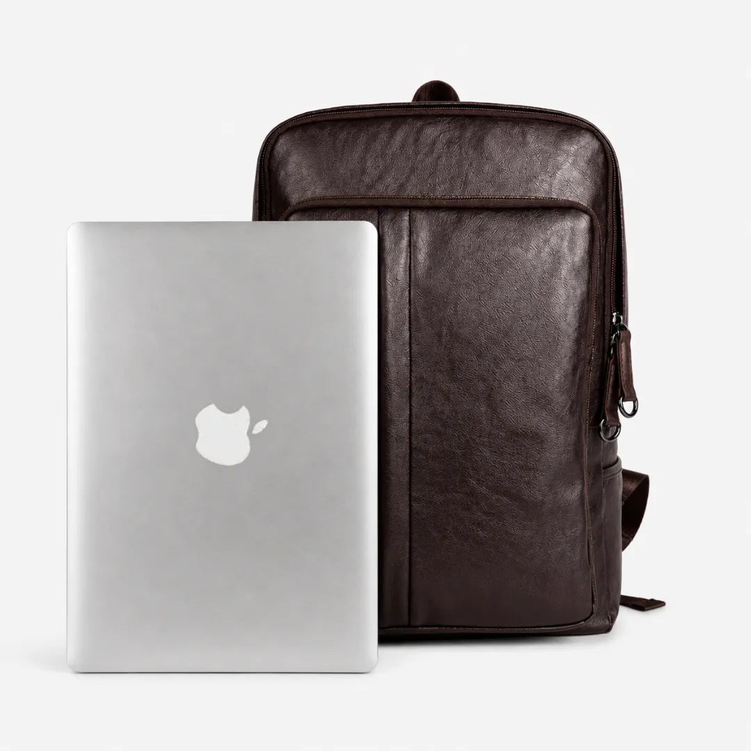 Mochila de Couro Modelo Mônaco Marrom