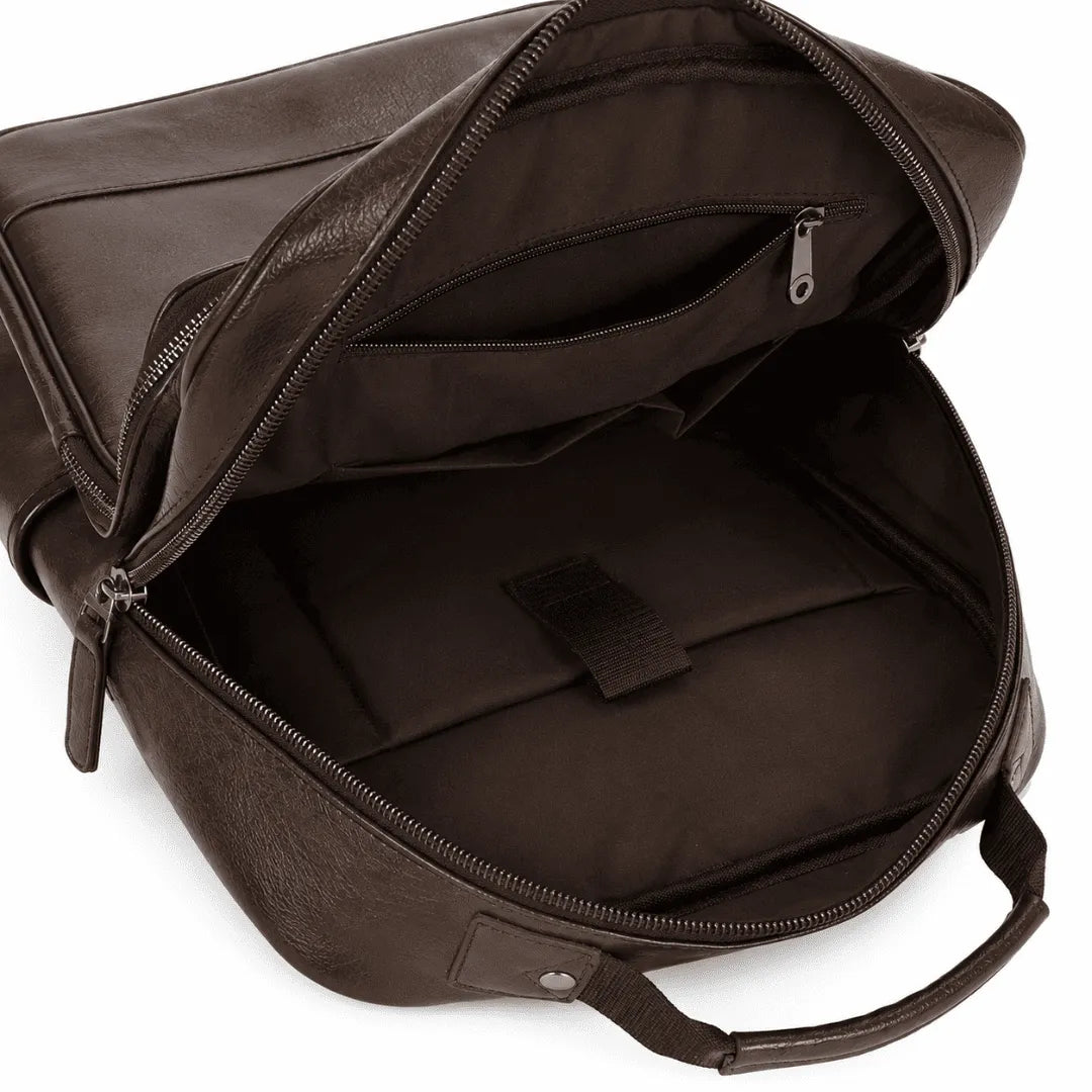 Mochila de Couro Modelo Zurique Marrom
