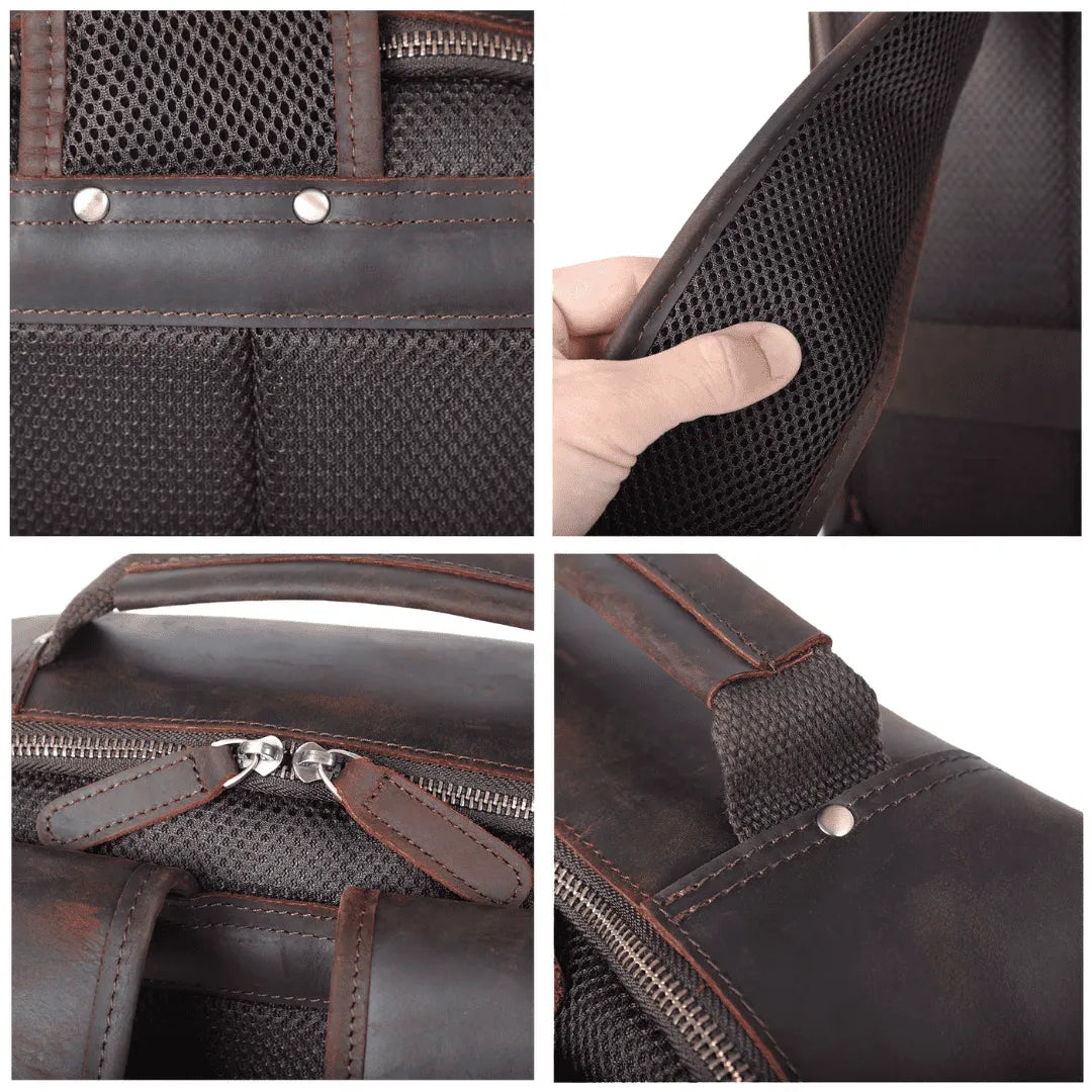 mochila couro notebook