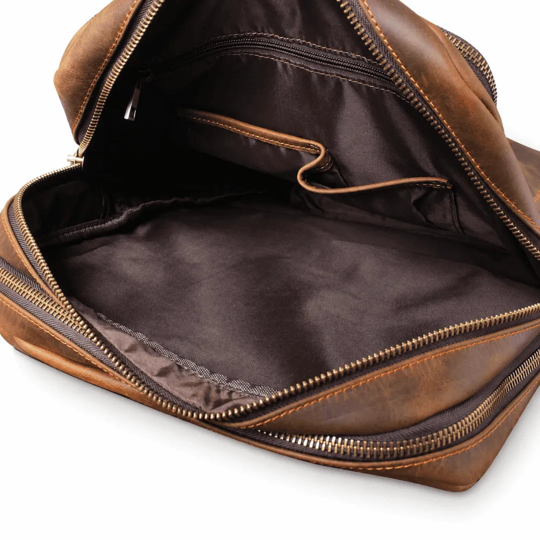 mochila couro notebook