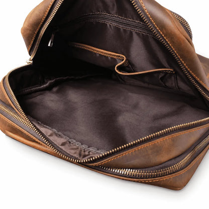 mochila couro notebook