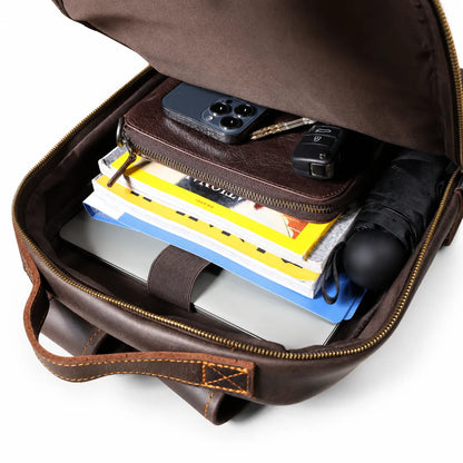 mochila couro notebook