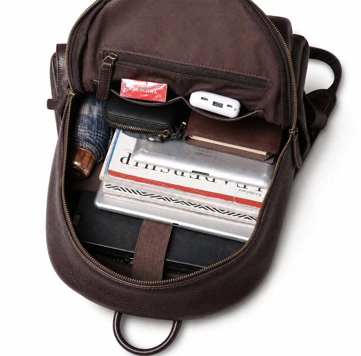 mochila couro notebook