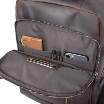 mochila de couro masculina