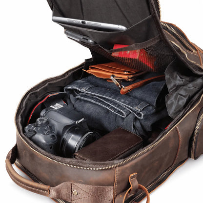 mochila de couro masculina