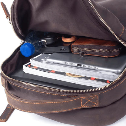 mochila de couro notebook
