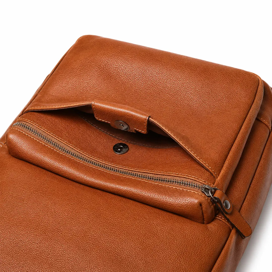 mochila de couro notebook