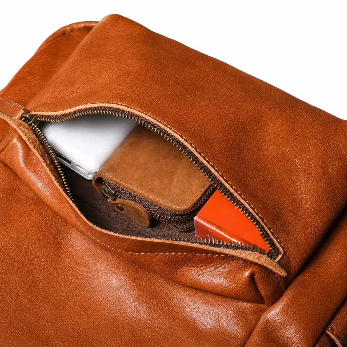 mochila de couro notebook