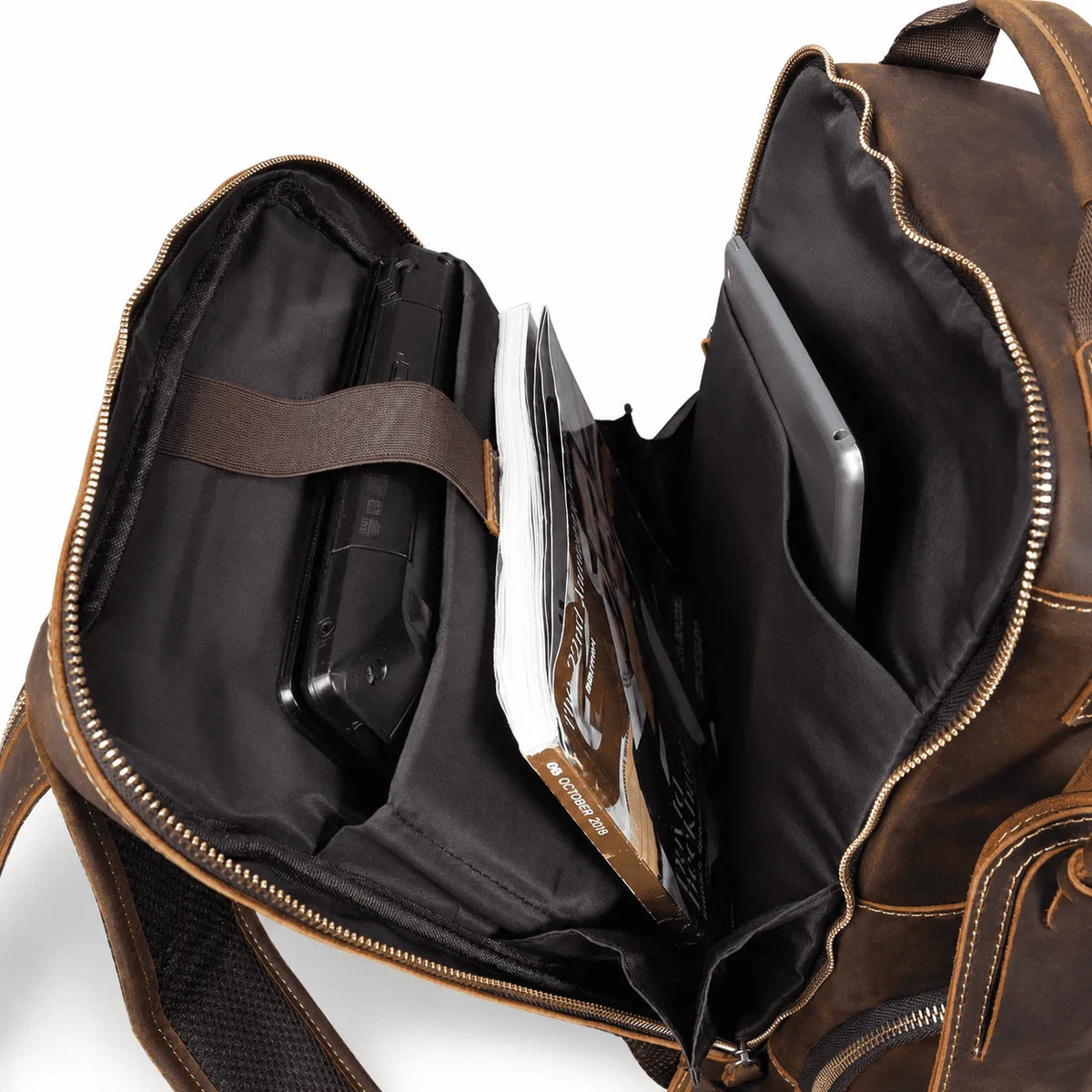 mochila de couro para notebook