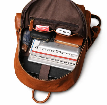 mochila de couro para notebook