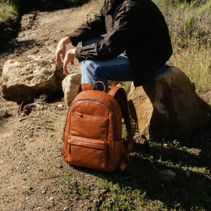 mochila de couro para notebook masculina