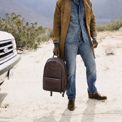 mochila de couro para notebook masculina